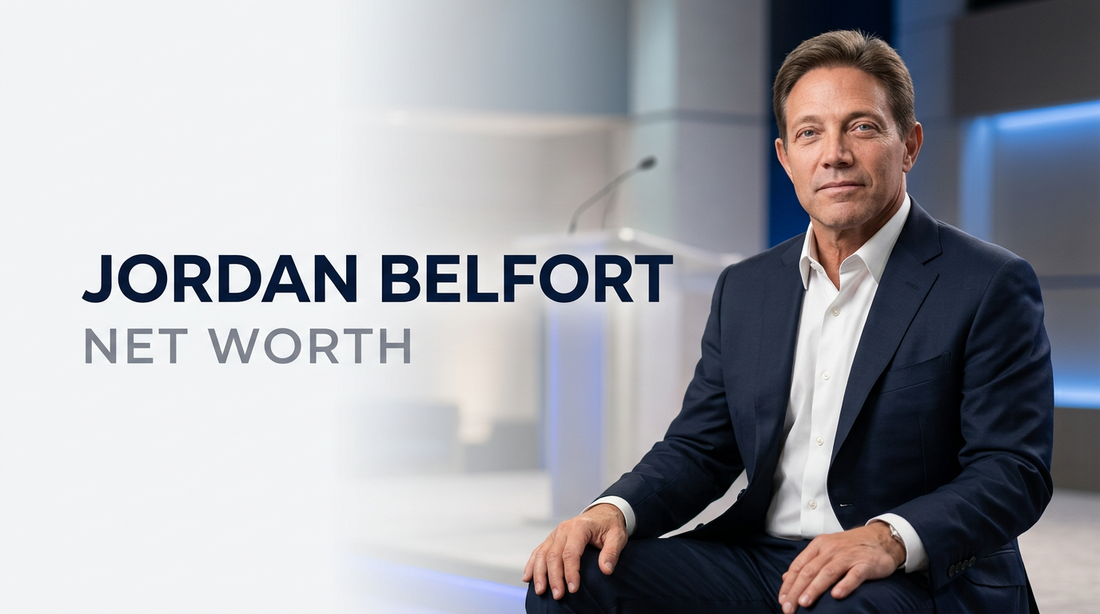Jordan Belfort delivering a corporate keynote speech on sales persuation