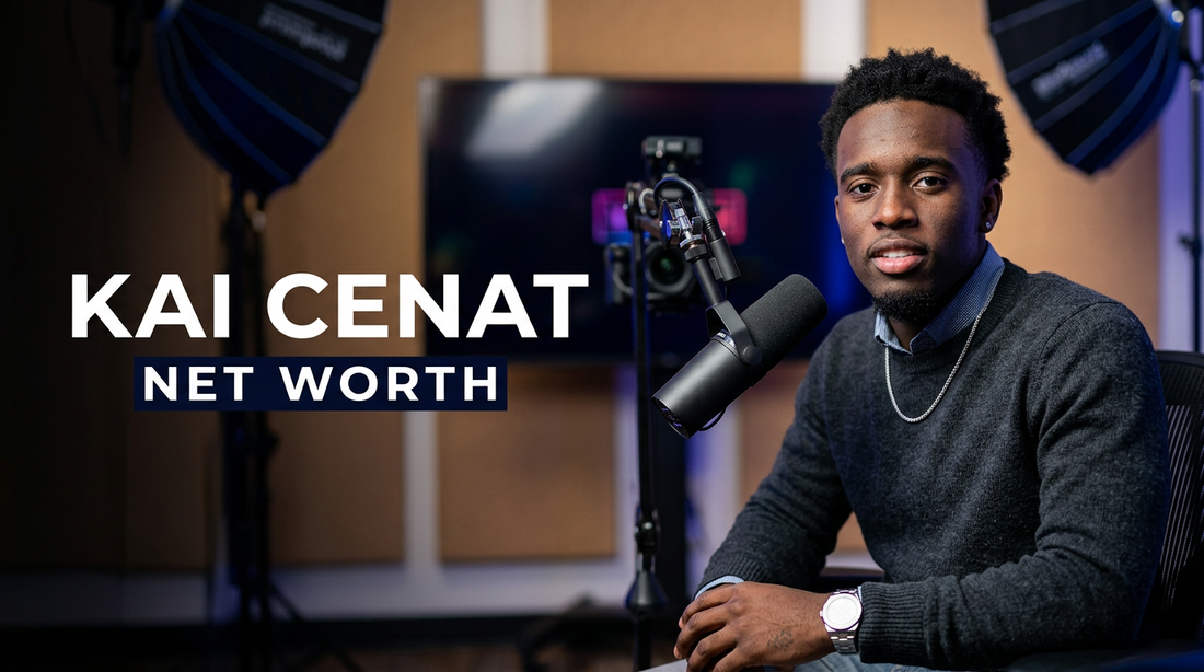 Kai Cenat streaming live at his custom broadcast setup