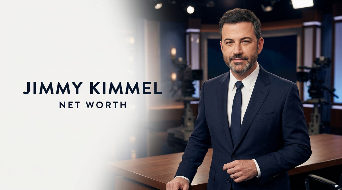Jimmy Kimmel on the set of his late-night television show