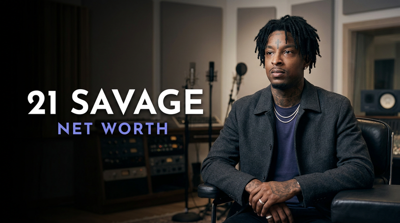 21 Savage performing live on stage during an arena concert tour