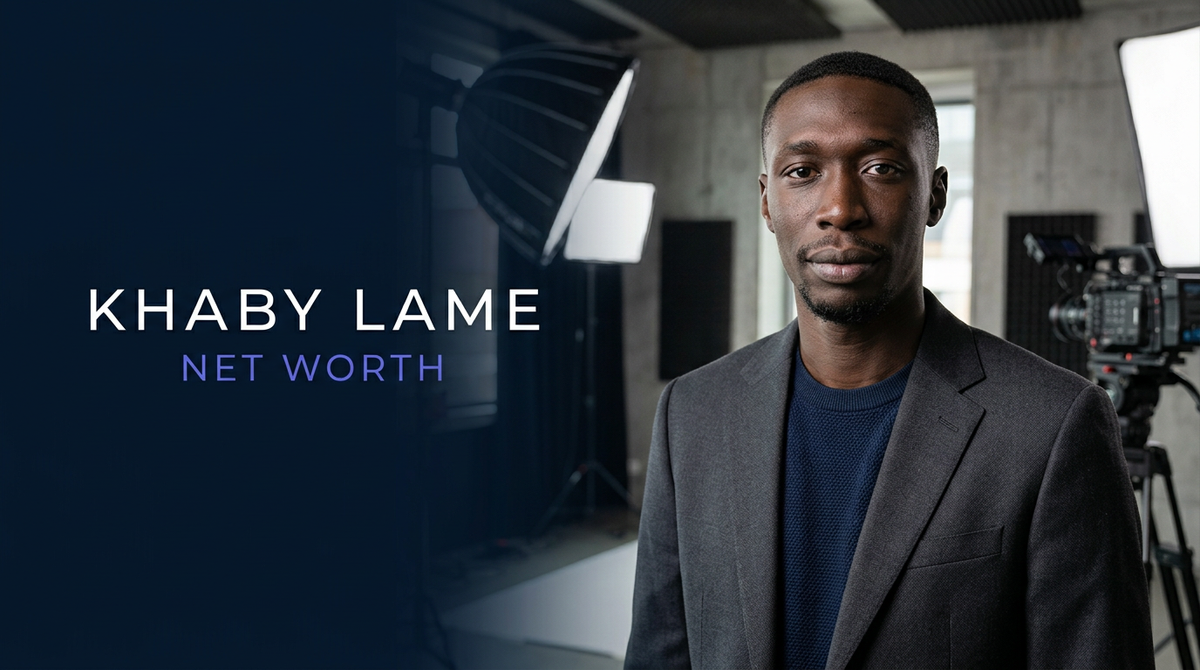 Khabane Khaby Lame posing in a tailored suit at a global fashion event