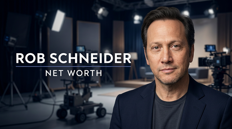 Actor and comedian Rob Schneider performing a live stand-up comedy set on stage