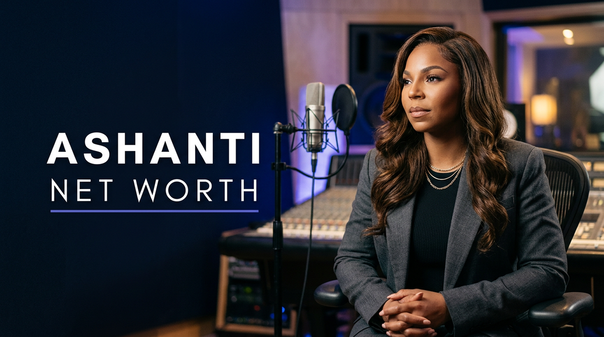 Ashanti performing on stage at an R&B music concert