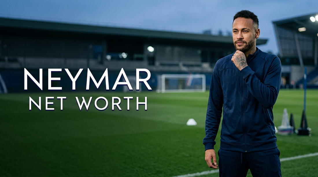 Neymar Jr. in professional football attire representing his sports career and business portfolio