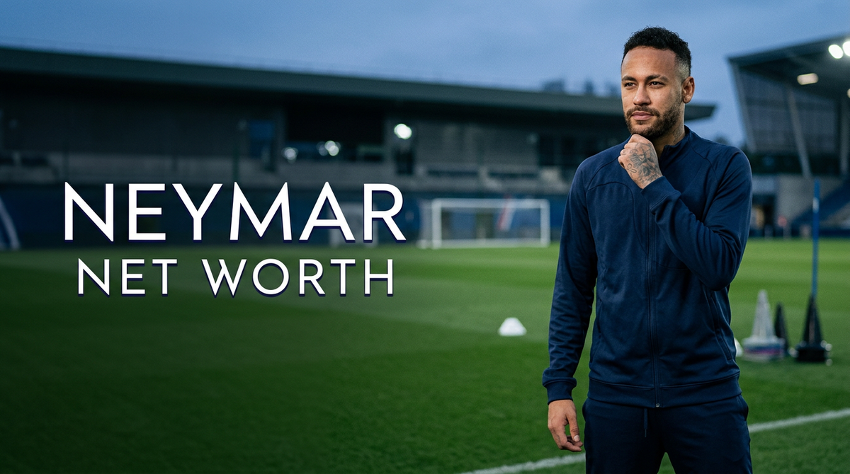 Neymar Jr. in professional football attire representing his sports career and business portfolio