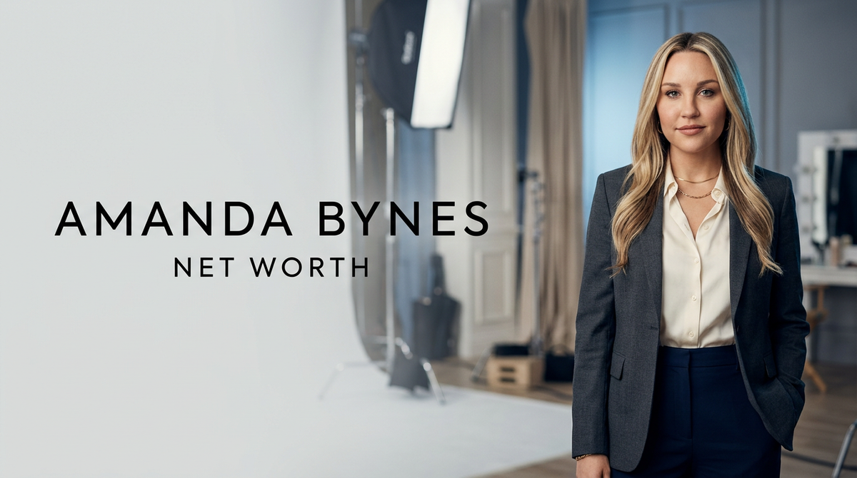 Amanda Bynes editorial portrait illustration highlighting career earnings and asset analysis